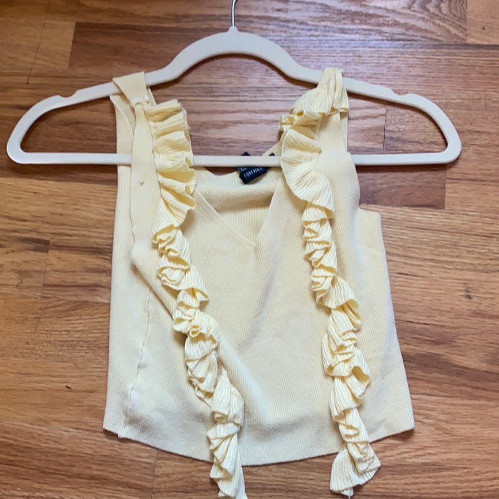 Yellow tank crop top